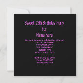 13e zoete 13 Birthday Party Tickets Fun Kaart (Achterkant)