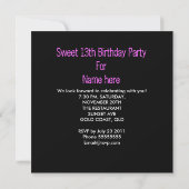 13e zoete 13 Birthday Party Tickets Fun Kaart (Achterkant)