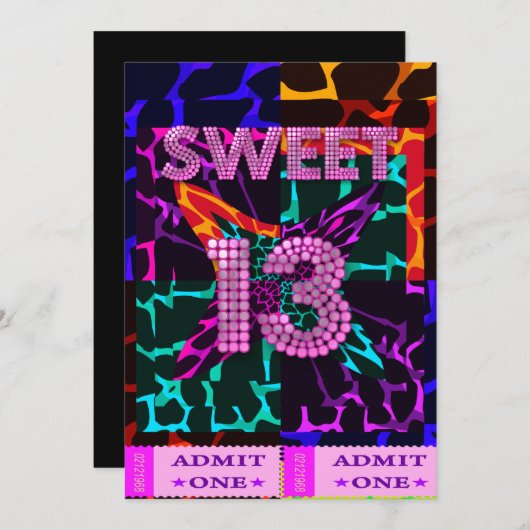 13e zoete 13e verjaardag Gemengde Dierafdrukken Kaart (Voorkant / Achterkant)