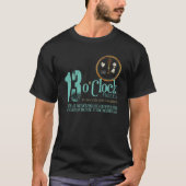 13O'Clock Colorful Clock Logo Black Shirt (Voorkant)