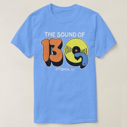 13Q Pittsburgh Retro Defunct Radio Station 1 T-shirt (Design voorkant)