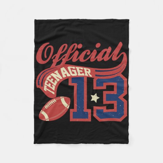 13th Birthday Boy Official Teenager 13 Yrs Old Foo Fleece Deken (Voorkant)