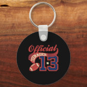 13th Birthday Boy Official Teenager 13 Yrs Old Foo Sleutelhanger (Voorkant)