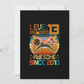 13th Birthday boys Video Game Level 13 Unlocked Aw Kaart (Voorkant)