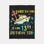 13th Birthday Cruise Trip Funny Nautical Vacation  Fleece Deken (Voorkant)