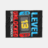 13th Birthday Game Level 13 Ontgrendeld Officiële  Fleece Deken (Voorkant (Horizontaal))