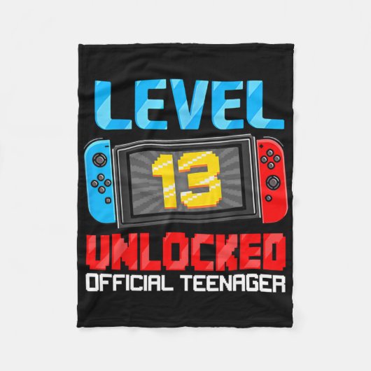 13th Birthday Game Level 13 Ontgrendeld Officiële  Fleece Deken (Voorkant)