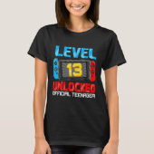 13th Birthday Game Level 13 Ontgrendeld Officiële  T-shirt (Voorkant)