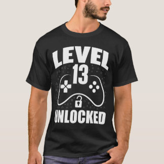 13th Birthday Gaming Gamer 13 Years Old Bday funny T-shirt