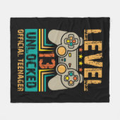 13th Birthday Gift Boys Level 13 Unlocked Official Fleece Deken (Voorkant (Horizontaal))