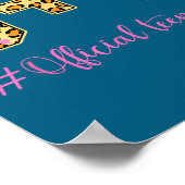 13th Birthday Girl Nk Coquette Bow Leopard 6+7 Yea Poster (Hoek)