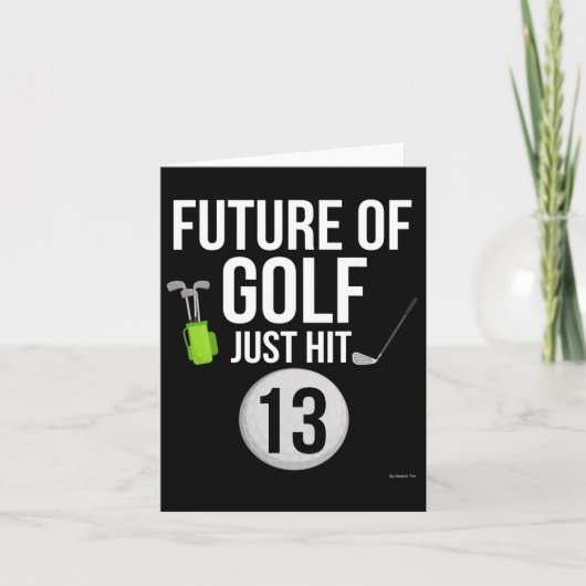 13th Birthday Golf T Shirt 13 jaar oude verjaardag Kaart (Voorkant)