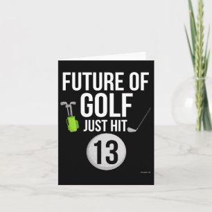 13th Birthday Golf T Shirt 13 jaar oude verjaardag Kaart