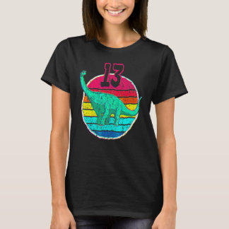 13th Birthday I Brachiosaurus Diplodocus I Family  T-shirt