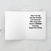 **13th BIRTHDAY* ITS NOT EVERYDAY YOU ARE A TEEN! Kaart (Binnen)