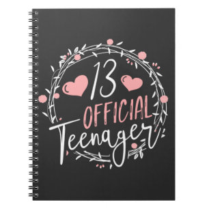 13th Birthday Official Teenager 13 Years Old Girl Notitieboek