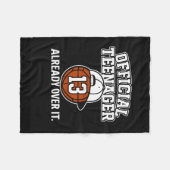 13th Birthday Official Teenager Funny Teen Sketll  Fleece Deken (Voorkant (Horizontaal))