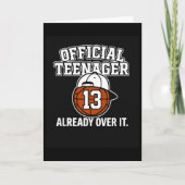 13th Birthday Official Teenager Funny Teen Sketll  Kaart (Voorkant)