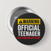 13th Birthday Official Teenager Ronde Button 7,6 Cm (Voorkant /achterkant)