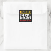 13th Birthday Official Teenager Vierkante Sticker (Tas)