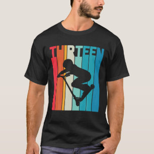 13th Birthday Retro Scooter Driver Lover Boys Kind T-shirt