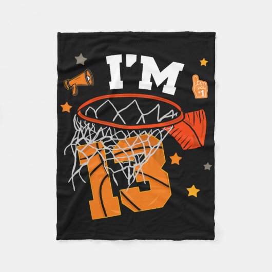 13th Birthday Sketll Boy 13 Yr Old Thirteen Years  Fleece Deken (Voorkant)