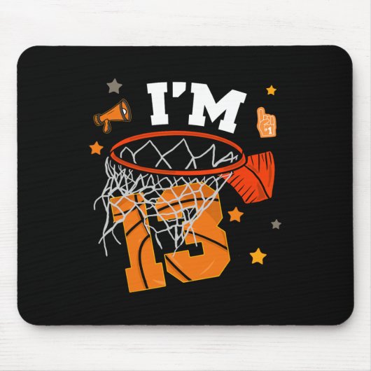 13th Birthday Sketll Boy 13 Yr Old Thirteen Years  Muismat (Voorkant)