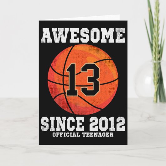 13th Birthday Sketll Fan 13 Years Old Official Tee Kaart (Voorkant)