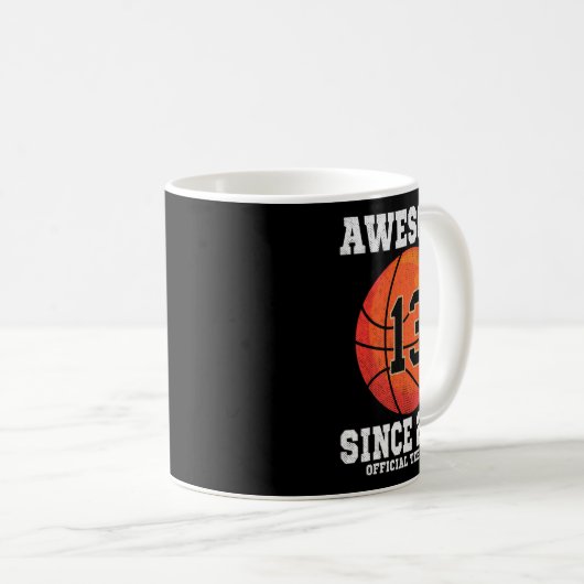 13th Birthday Sketll Fan 13 Years Old Official Tee Koffiemok (Voorkant rechts)