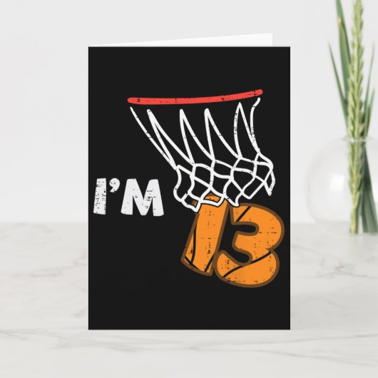 13th Birthday Sketll Im 13 Thirteen Year Old Bday  Kaart (Voorkant)