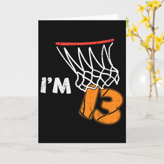 13th Birthday Sketll Im 13 Thirteen Year Old Bday Kaart (Gele Bloem)