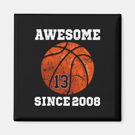 13th Birthday Sketll Lover Gift 13 Years Old Vinta Magneet (Voorkant)