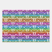 13th BirthdayCustom Naam Leeftijd Wrapping Paper S (Voorkant 2)