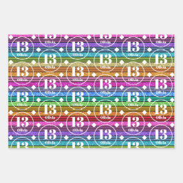 13th BirthdayCustom Naam Leeftijd Wrapping Paper S