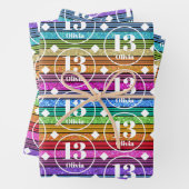13th BirthdayCustom Naam Leeftijd Wrapping Paper S (In situ)