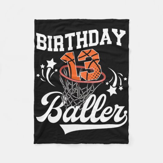 13th Sketll Birthday Thirteen Year Old Sketll Play Fleece Deken (Voorkant)