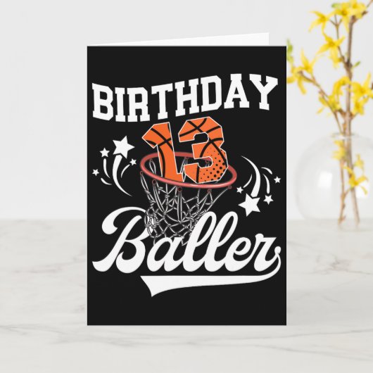 13th Sketll Birthday Thirteen Year Old Sketll Play Kaart (Gele Bloem)