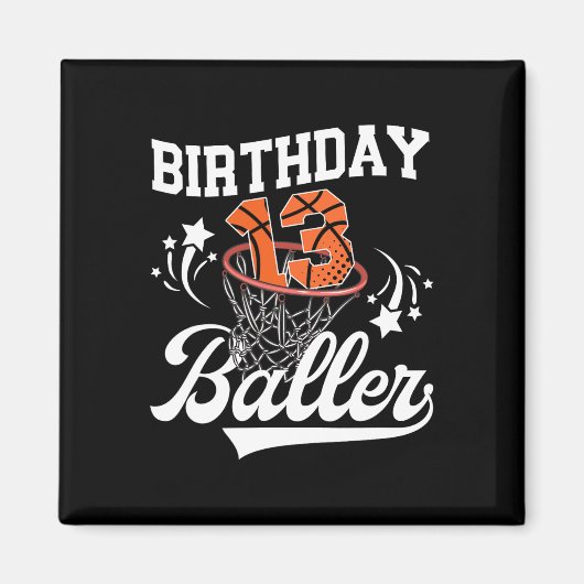 13th Sketll Birthday Thirteen Year Old Sketll Play Magneet (Voorkant)