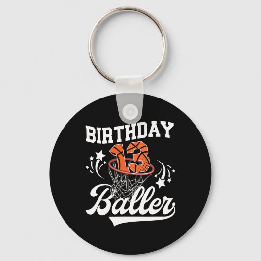 13th Sketll Birthday Thirteen Year Old Sketll Play Sleutelhanger (Voorkant)