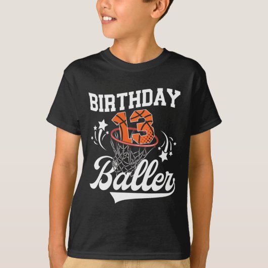 13th Sketll Birthday Thirteen Year Old Sketll Play T-shirt (Voorkant)