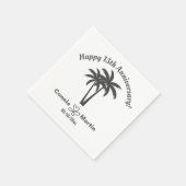 13th Wedding Anniversary Palm Trees Servet (Hoek)