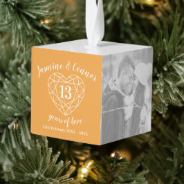 13th Wedding Jubileum aangepaste fotocitrine Decoratie