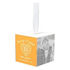 13th Wedding Jubileum aangepaste fotocitrine Decoratie