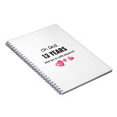 13th Wedding Jubileum Funny Gift voor hem of haar Notitieboek (Rechterzijde)