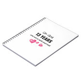 13th Wedding Jubileum Funny Gift voor hem of haar Notitieboek (Linkerzijde)