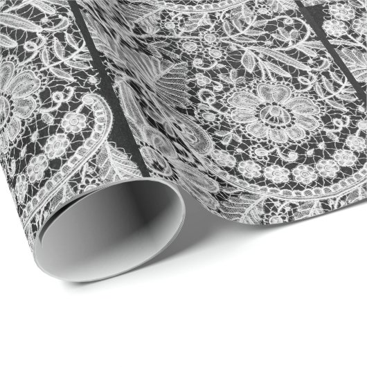 13th Wedding Jubileum, Lace Jubileum Cadeaupapier (Rol Hoek)