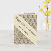 13th Wedding Jubileum, Lace Jubileum Kaart (Gele Bloem)