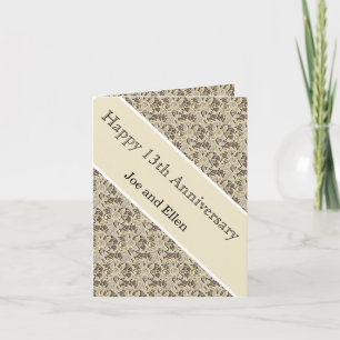 13th Wedding Jubileum, Lace Jubileum Kaart