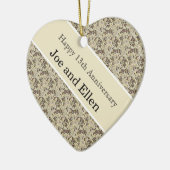 13th Wedding Jubileum, Lace Jubileum Keramisch Ornament (Links)