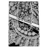 13th Wedding Jubileum, Lace Jubileum Medium Cadeauzakje (Achterkant)